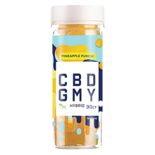Load image into Gallery viewer, Indulge in the tropical delight of Pineapple Punch CBD Gummies. Premium CBD-infused goodness for a flavorful and relaxing experience. Elevate your well-being with these top-quality CBD gummies – a delicious journey to tranquility.