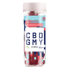 Load image into Gallery viewer, Indulge in the refreshing fusion of Watermelon Zkittlez CBD Gummies. Premium CBD-infused goodness for a delicious and relaxing experience. Elevate your well-being with these top-quality CBD gummies – a flavorful journey to tranquility.