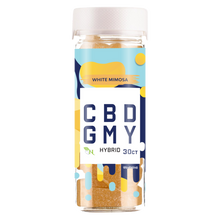 Load image into Gallery viewer, Savor the exquisite blend of White Mimosa CBD Gummies. Premium CBD-infused goodness for a delightful and relaxing experience. Elevate your well-being with these top-quality CBD gummies – a flavorful journey to tranquility.