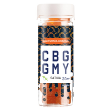 Load image into Gallery viewer,  Citrusy bliss awaits with California Orange CBG Gummies. Premium CBG-infused goodness for a flavorful and relaxing experience. Elevate your well-being with these top-quality CBG gummies – a tasty journey to tranquility.