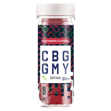 Load image into Gallery viewer, Delight in the supreme flavor of Strawberry Supreme CBG Gummies. Premium CBG-infused goodness for a tasty and relaxing experience. Elevate your well-being with these top-quality CBG gummies – a flavorful journey to tranquility.