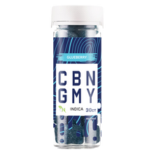Load image into Gallery viewer, Experience the delightful blend of Glueberry CBN Gummies. Premium CBN-infused goodness for a relaxing and flavorful experience. Elevate your well-being with these top-quality CBN gummies – a delicious journey to tranquility.