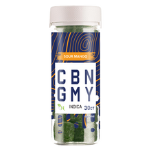 Load image into Gallery viewer, Tantalize your taste buds with Sour Mango CBN Gummies. Premium CBN-infused goodness for a flavorful and relaxing experience. Elevate your well-being with these top-quality CBN gummies – a tangy journey to tranquility.