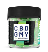 Load image into Gallery viewer, Enjoy the tangy goodness of Green Apple Rings CBD Gummies. Premium CBD-infused treat for a tasty and relaxing experience. Elevate your well-being with these top-quality CBD gummies – a flavorful journey to tranquility.
